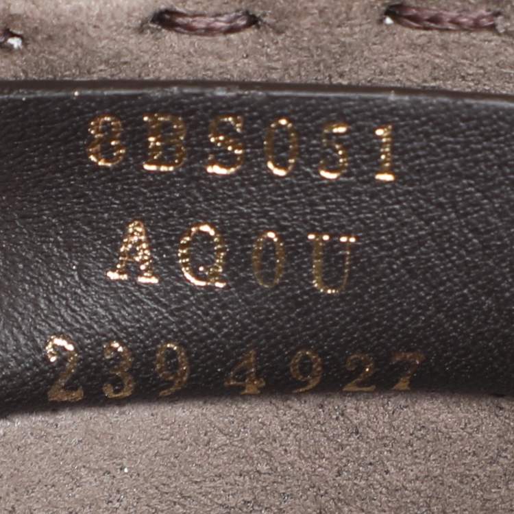 Pre Owned Fendi Brown Sequins Canvas and Leather Mini Sunshine Tote