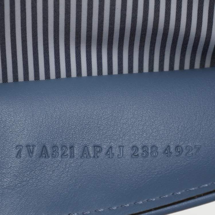 Pre Owned Fendi Blue Leather Medium Peekaboo Iseeu Top Handle Bag