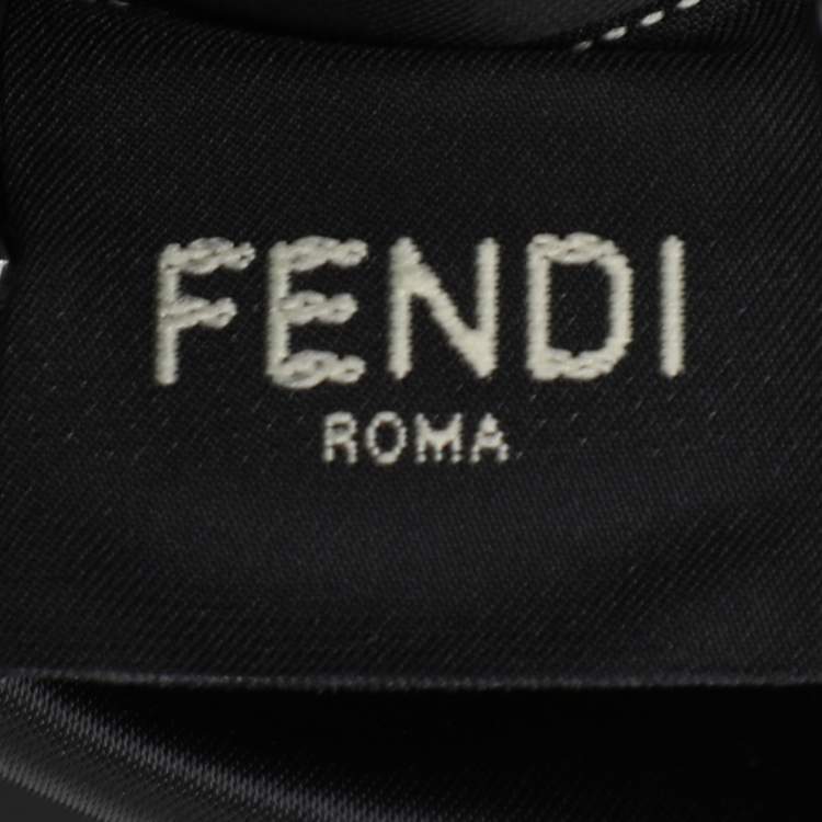 Pre Owned Fendi Black Nylon Multipocket Baguette Bag