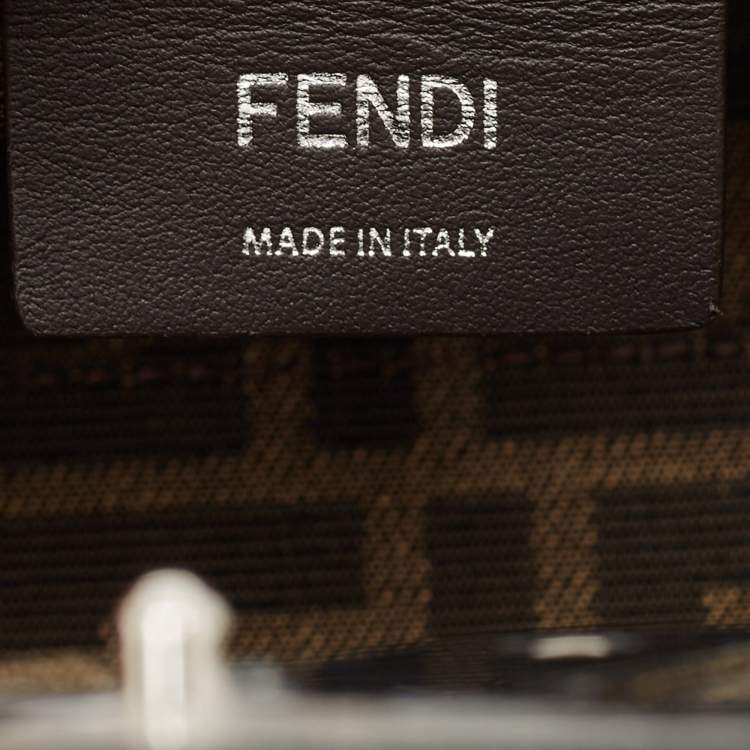 Pre Owned Fendi Black Patent Leather Midi First Bag