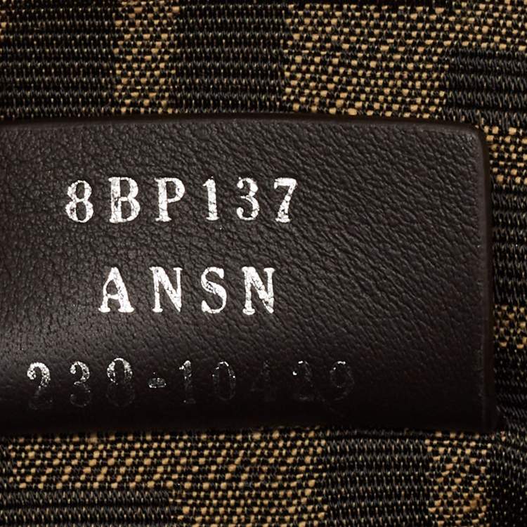 Pre Owned Fendi Black Patent Leather Midi First Bag