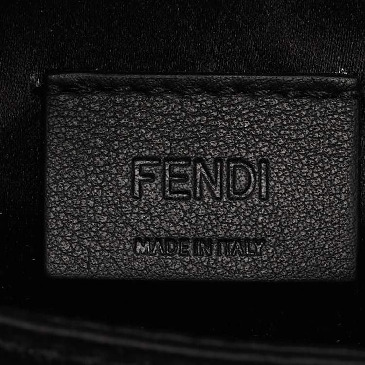 Pre Owned Fendi Black Satin Mini Cookie Hobo