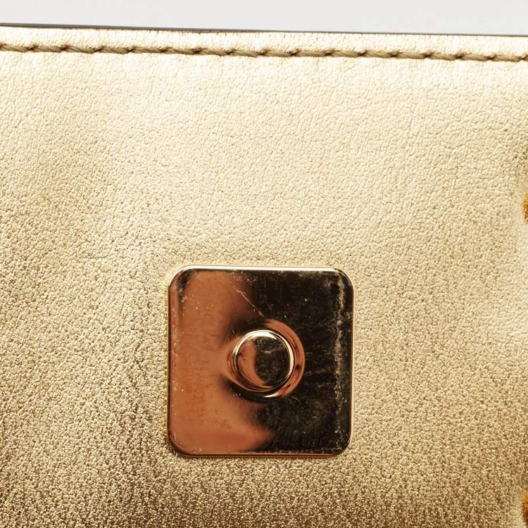 Pre Owned Fendi Black Leather Mini Cookie Hobo