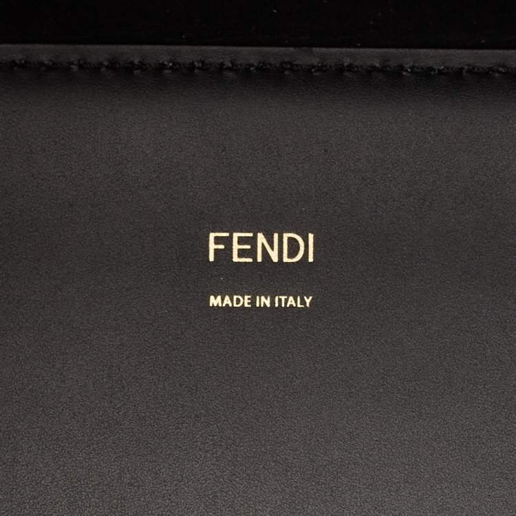 Pre Owned Fendi Black Leather Medium Sunshine Shopper Tote