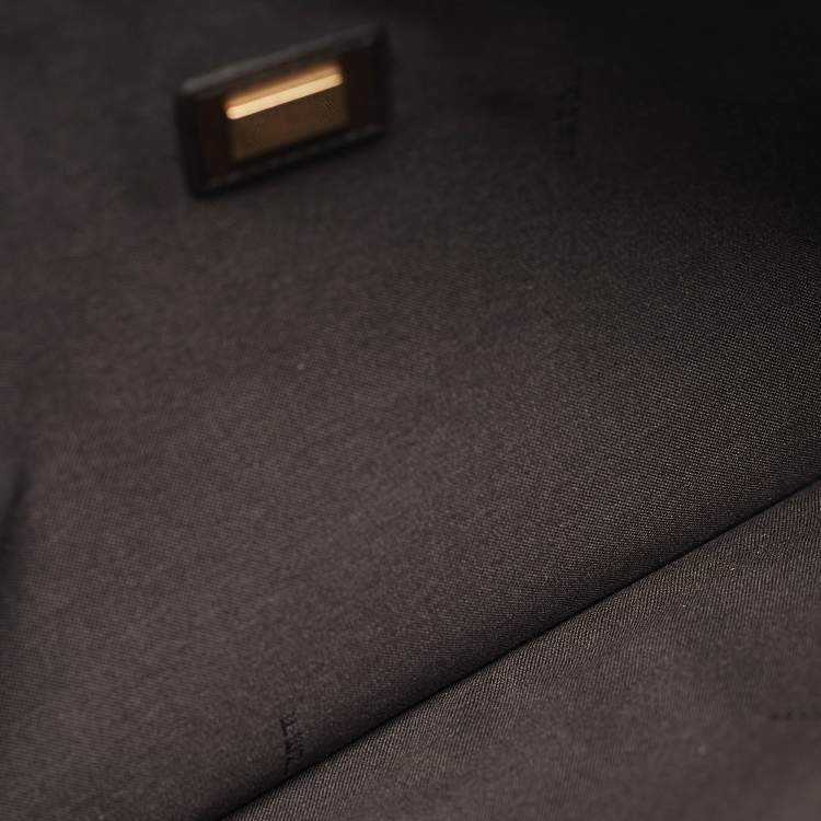 Pre Owned Fendi Tobacco Zucca Suede Flat Zip Pouch