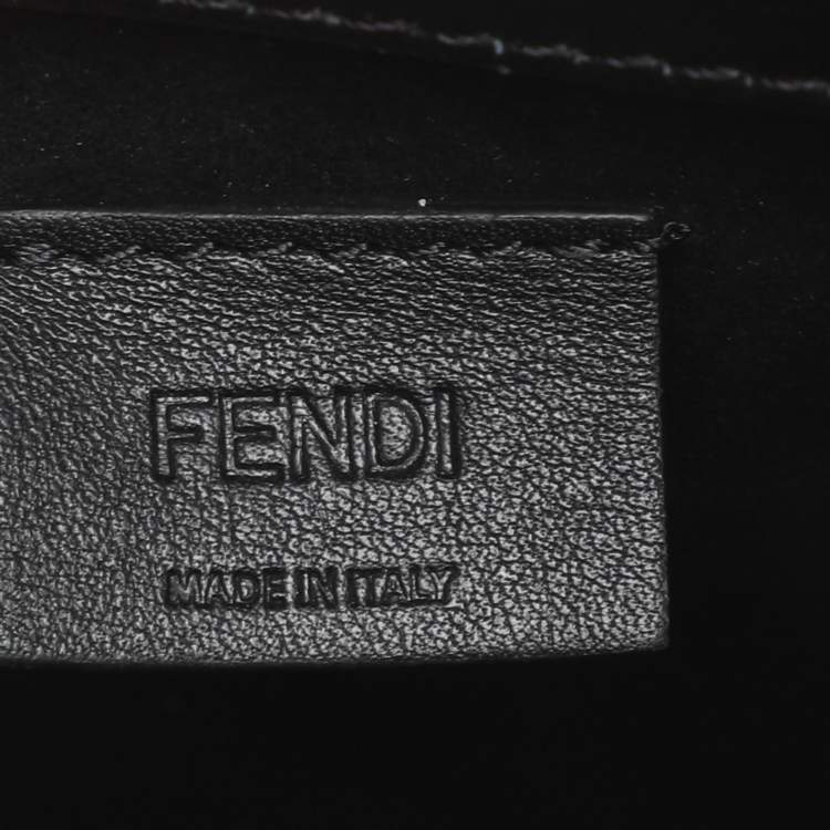 Pre Owned Fendi Black Leather Mini Sunshine Tote