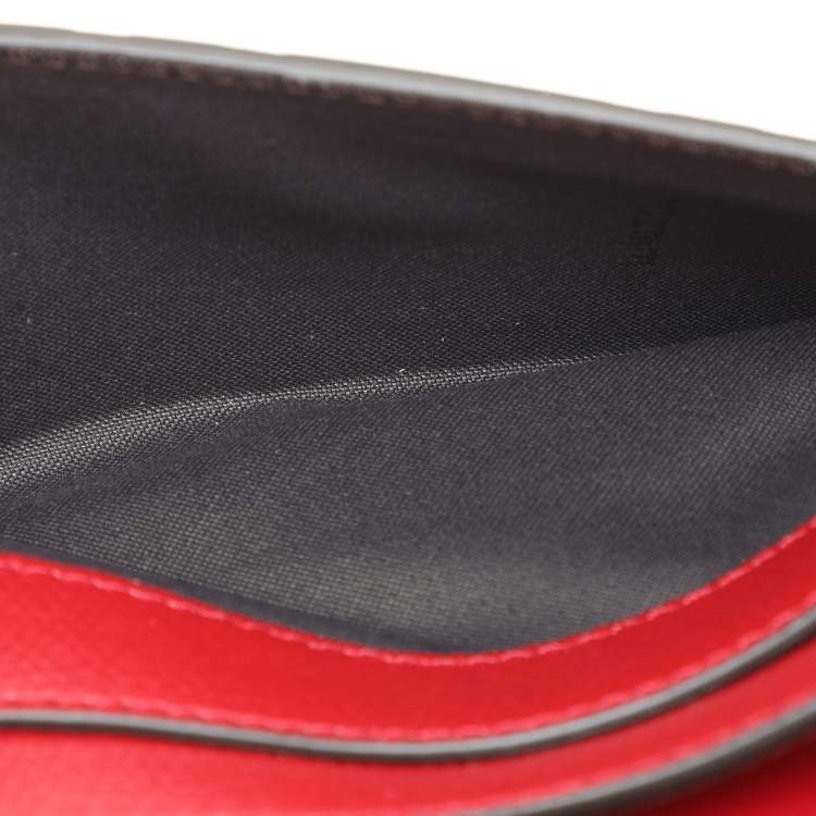 Pre Owned Fendi Red/Brown Zucca Leather F is Fendi Continental Wallet