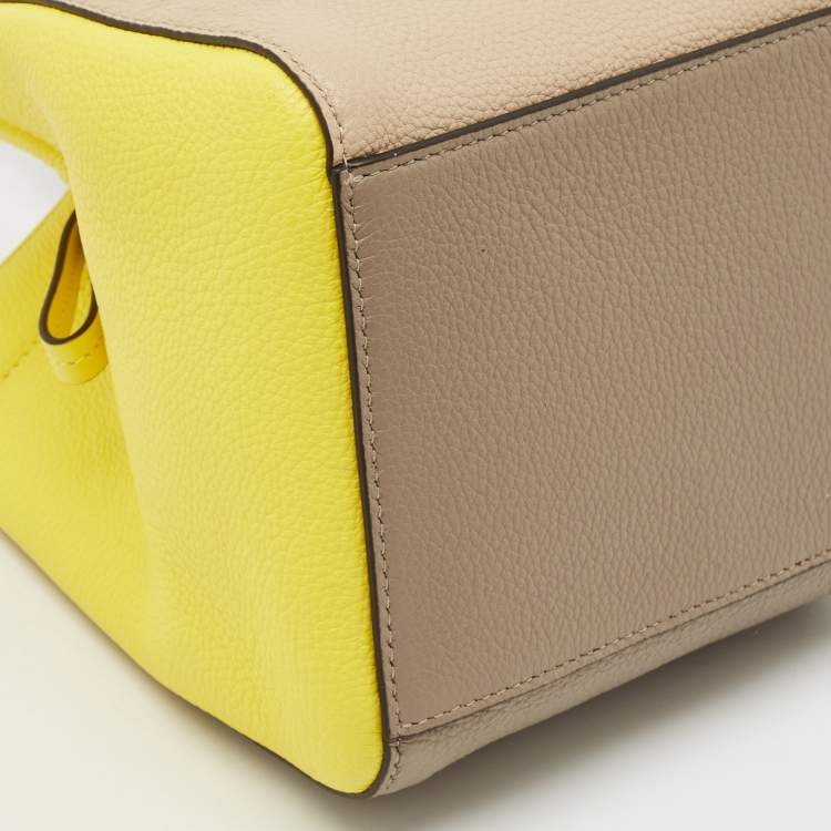 Pre Owned Fendi Tricolor Leather Mini Origami Bag