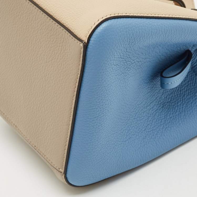 Pre Owned Fendi Tricolor Leather Mini Origami Bag