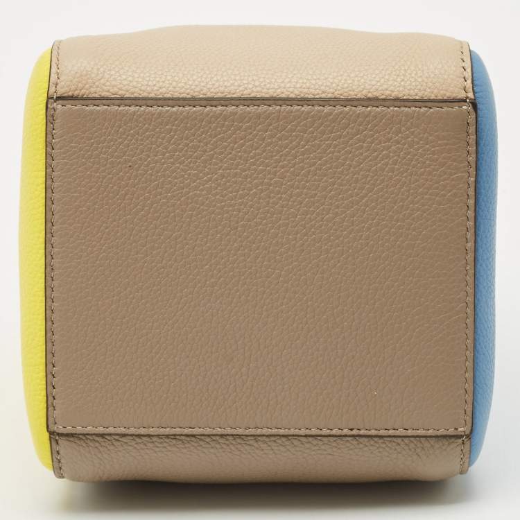 Pre Owned Fendi Tricolor Leather Mini Origami Bag