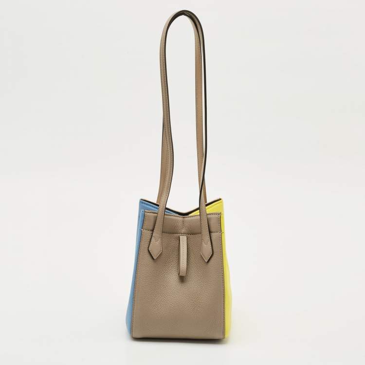 Pre Owned Fendi Tricolor Leather Mini Origami Bag