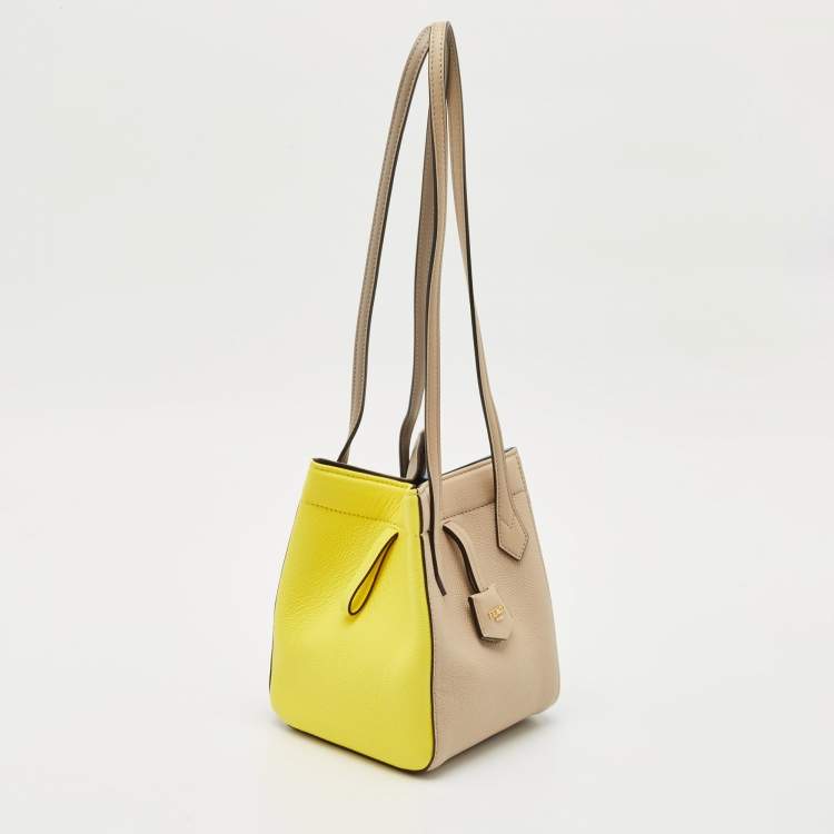 Pre Owned Fendi Tricolor Leather Mini Origami Bag