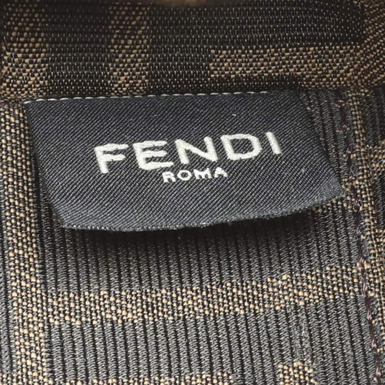 Pre Owned Fendi Pink/Brown Python and Leather Small First Clutch