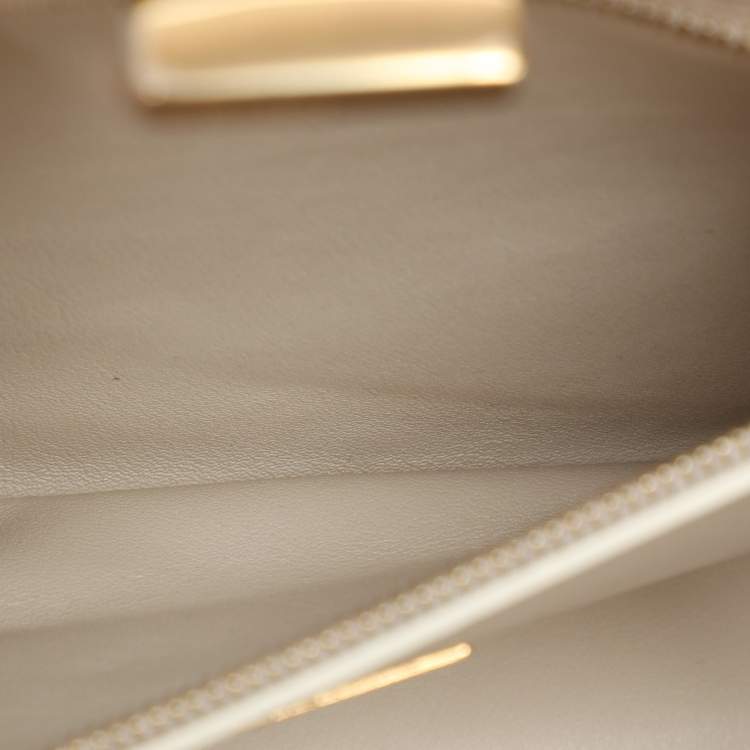 Pre Owned Fendi Etoupe Leather Small Peekaboo ISeeU Top Handle Bag