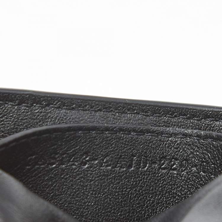 Pre Owned Fendi Black FF Embossed Leather Nano Baguette Crossbody Bag