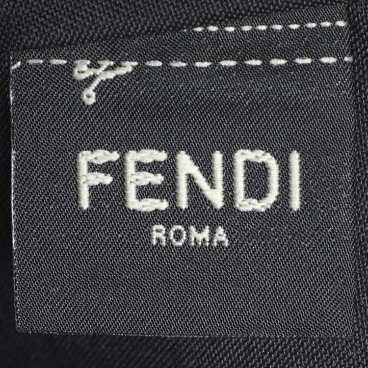 Pre Owned Fendi Brown Coated Canvas FFreedom Flat Pouch Bag