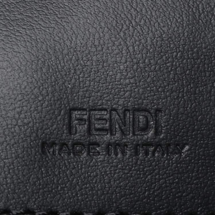 Pre Owned Fendi Brown Coated Canvas FFreedom Flat Pouch Bag