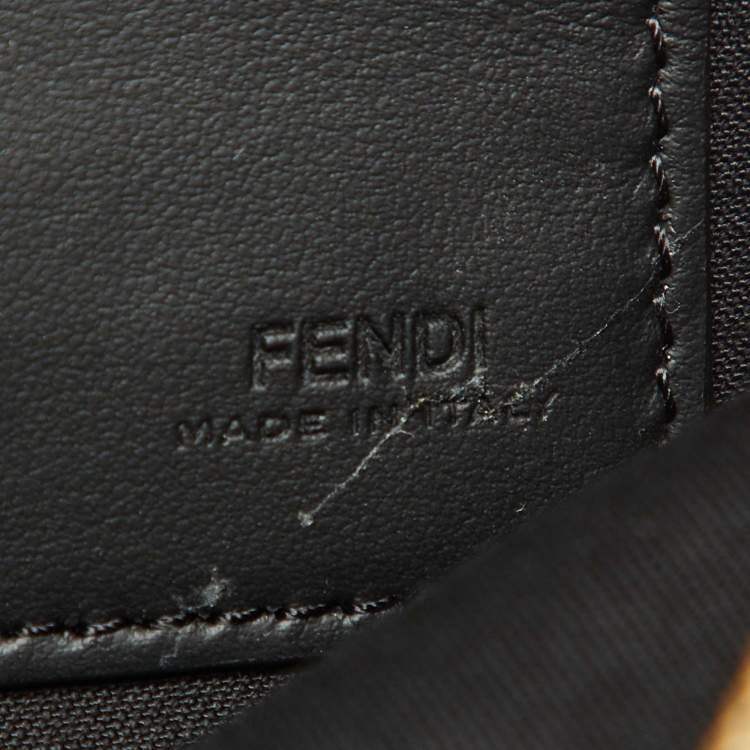 Pre Owned Fendi Brown Zucca Coated Canvas FFreedom Flat Pouch