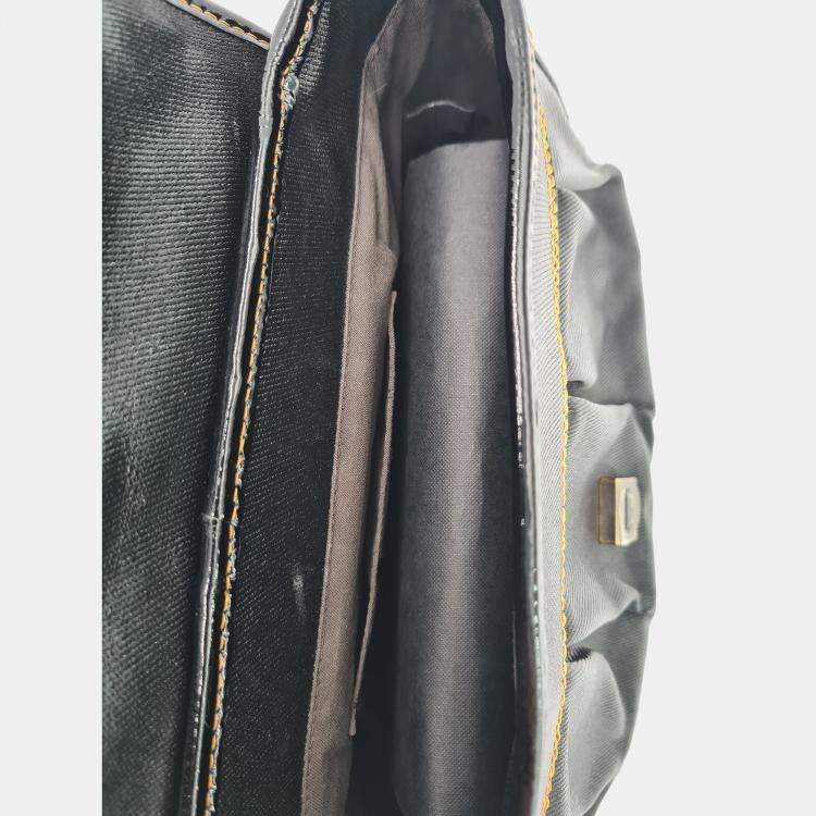 Pre Owned Fendi Pleated Satin  Shoulder Bag