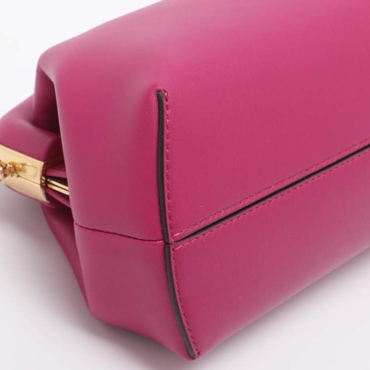 Pre Owned Fendi Burgundy Leather Fendi First Midi Shoulder Bag