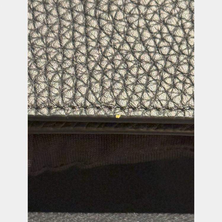 Pre Owned Fendi Black Micro Flat Baguette Cardholder With Strap