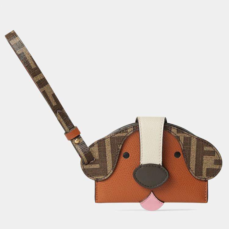 Pre Owned Fendi Best Friends Forever Brown Leather Cardholder