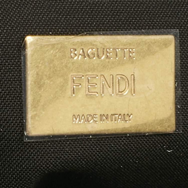 Pre Owned حقيبة باغيت فندي زوكا توتون وسط قما ش جاكار