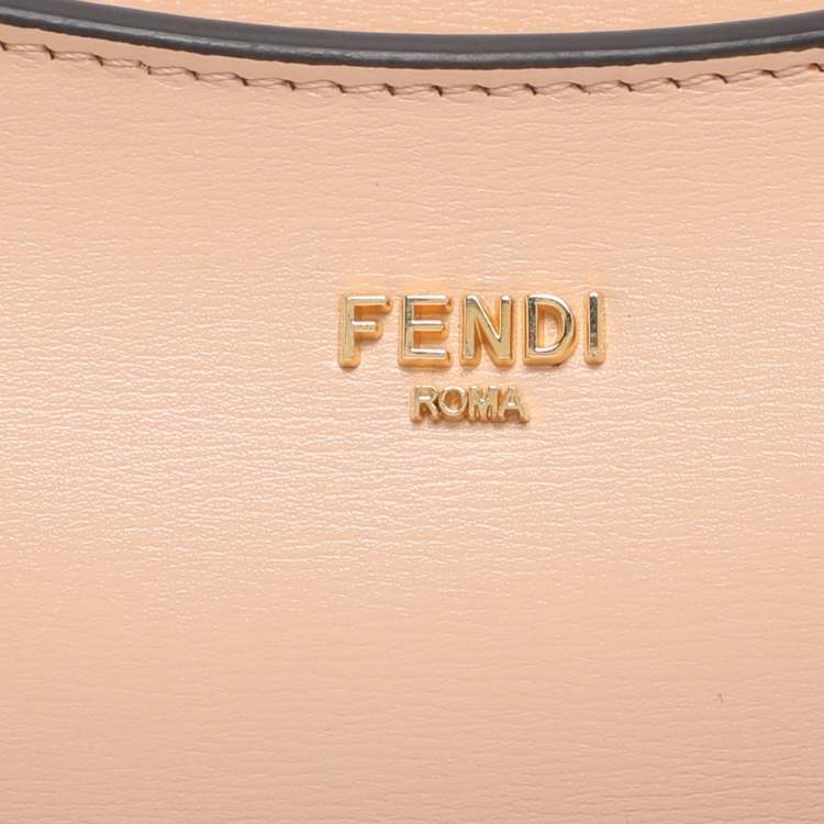 Pre Owned Fendi Light Rose Leather O'Lock Swing Shoulder Bag