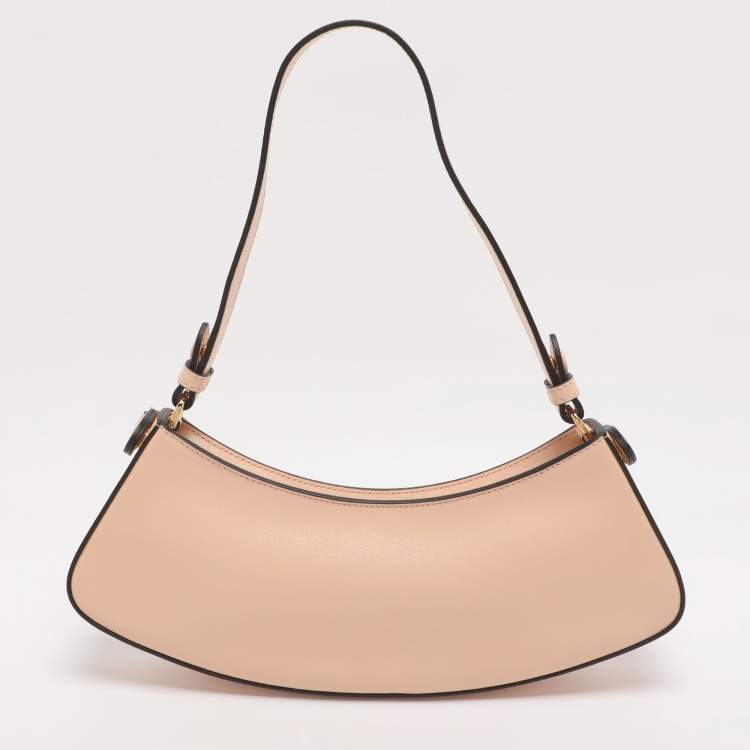 Pre Owned Fendi Light Rose Leather O'Lock Swing Shoulder Bag