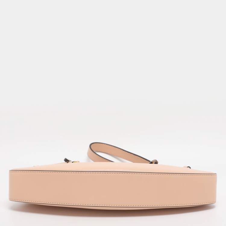 Pre Owned Fendi Light Rose Leather O'Lock Swing Shoulder Bag