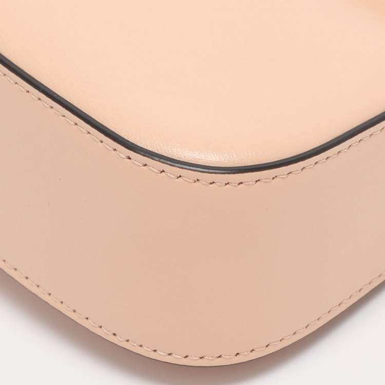 Pre Owned Fendi Light Rose Leather O'Lock Swing Shoulder Bag