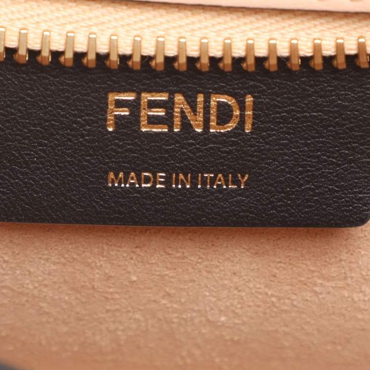 Pre Owned Fendi Light Rose Leather O'Lock Swing Shoulder Bag