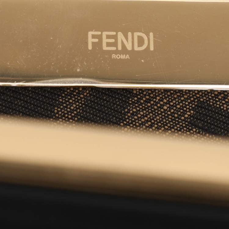 Pre Owned Fendi Multicolor Leopard Print Calfhair Small First Shoulder Bag