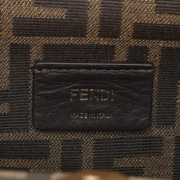 Pre Owned Fendi Multicolor Leopard Print Calfhair Small First Shoulder Bag