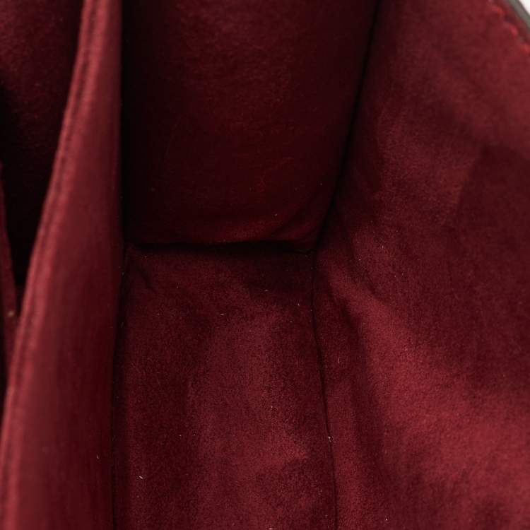 Pre Owned Fendi Dark Red/Black Python Small Scalloped Kan I Shoulder Bag