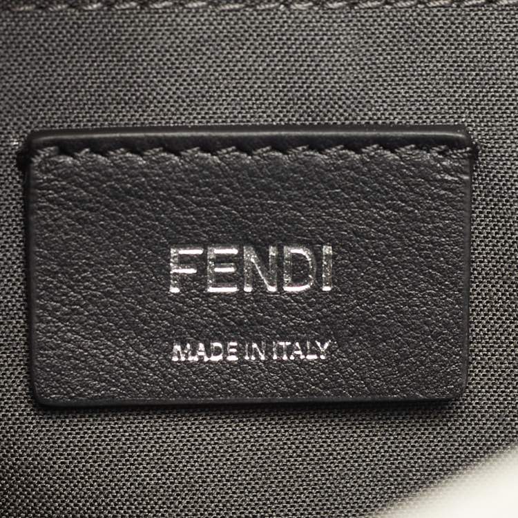 Pre Owned حقيبة ظهر فندي فلاورلاند جلد أبيض