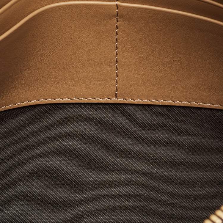 Pre Owned Fendi Baguette Medium Tobacco Zucca Canvas Flat Pouch