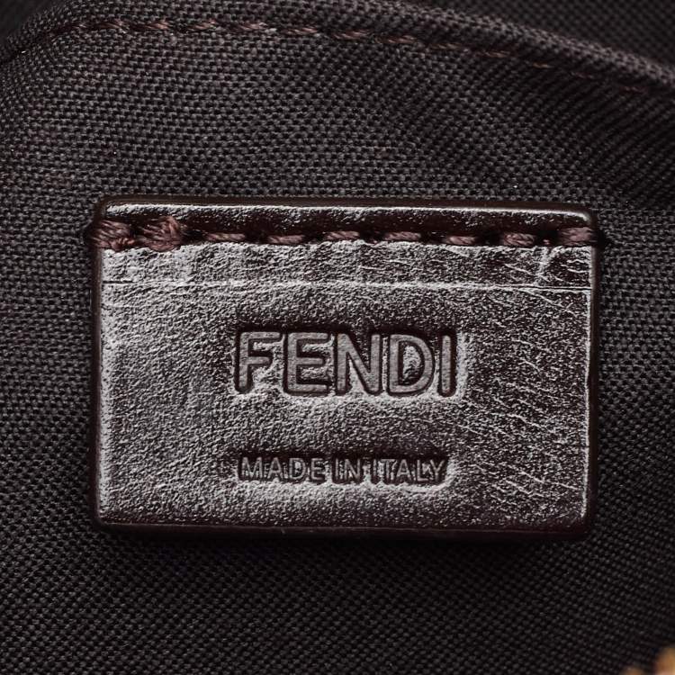 مملوكة مسبقًا Fendi Light Pink Leather Zip Pouch Crossbody Bag