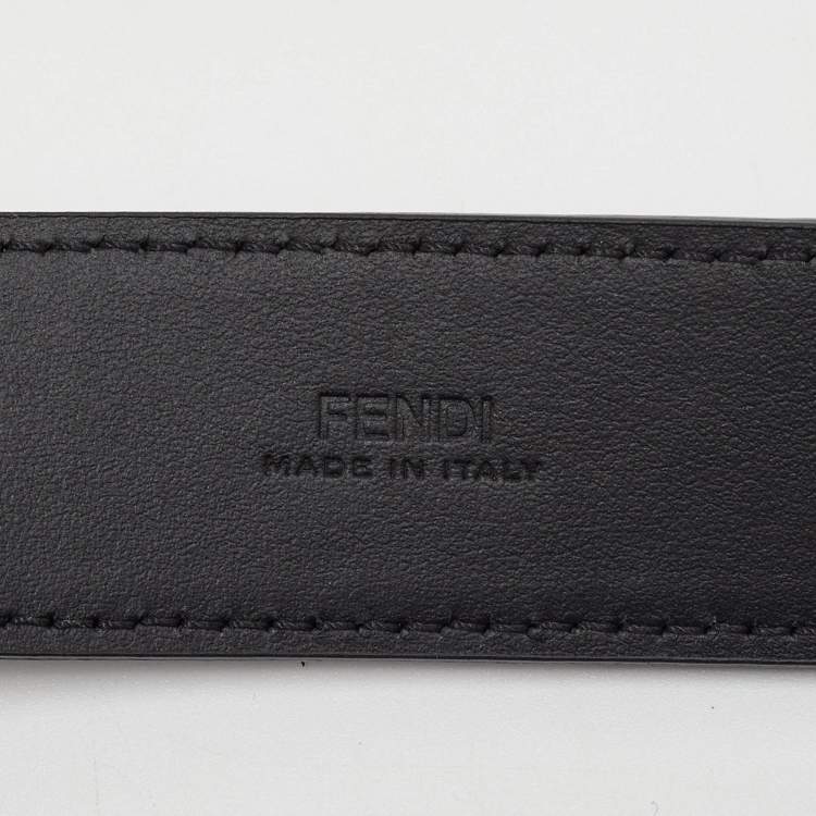 Pre Owned Fendi Black Leather Utility Pouch Tool Belt Bag