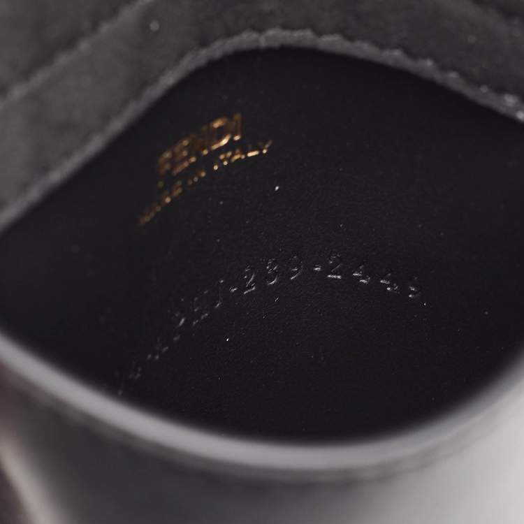 Pre Owned Fendi Black Leather Utility Pouch Tool Belt Bag