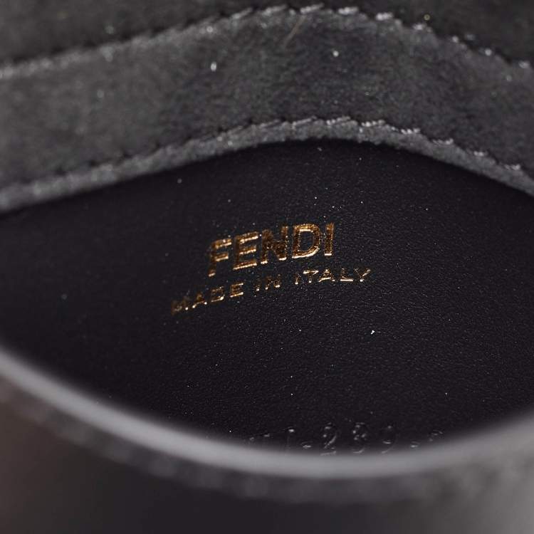 Pre Owned Fendi Black Leather Utility Pouch Tool Belt Bag