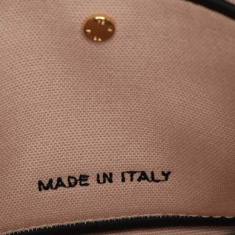 Pre Owned Fendi Mini Pink Canvas Shopping Tote