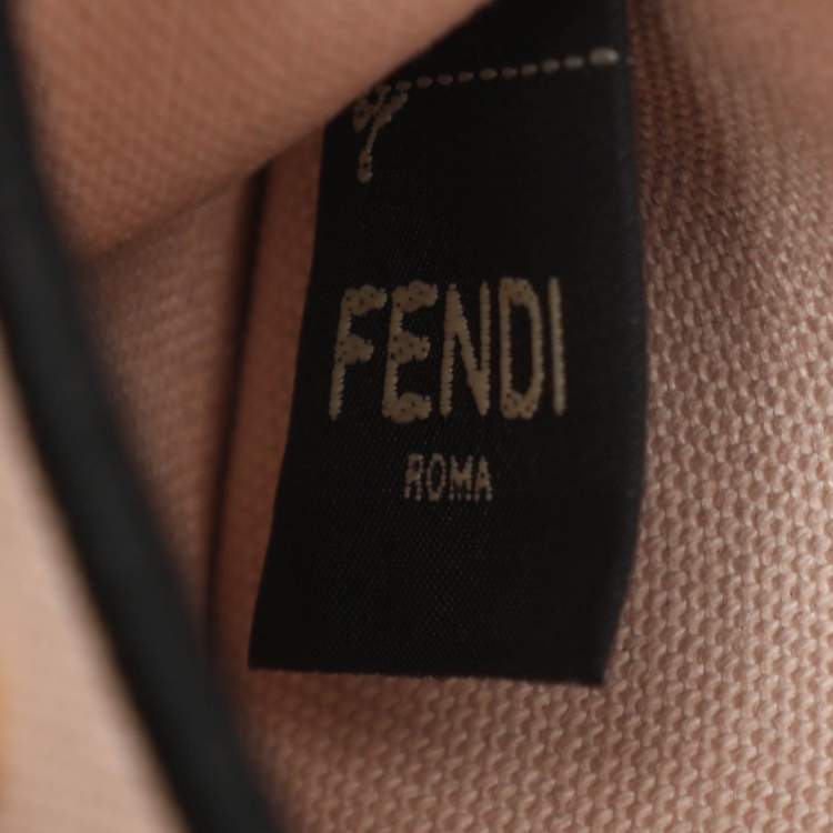 Pre Owned Fendi Mini Pink Canvas Shopping Tote