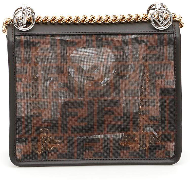 Pre Owned Fendi Brown Leather Mini Kan Bag