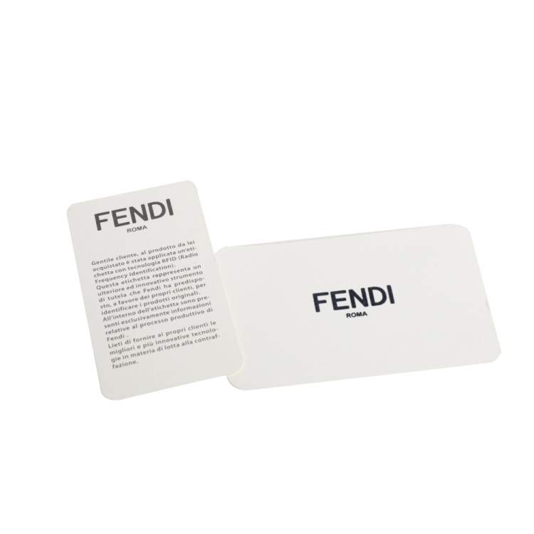 Pre Owned Fendi Black Leather Monster Eyes Continental Wallet