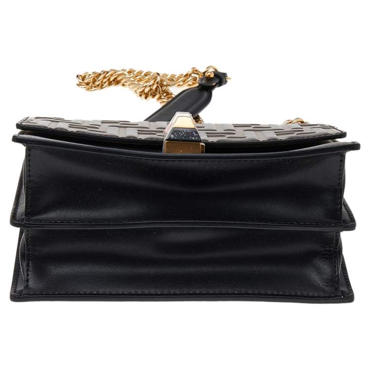 Pre Owned Fendi Brown Zucca Leather Mini Kan I Shoulder Bag