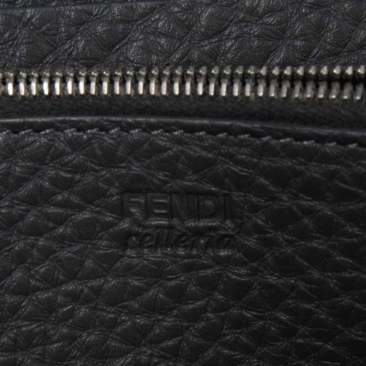 Pre Owned Fendi Beige Selleria Leather Whipstitch Flap Continental Wallet