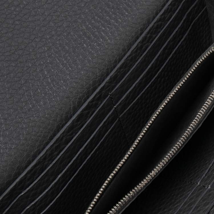 Pre Owned Fendi Beige Selleria Leather Whipstitch Flap Continental Wallet