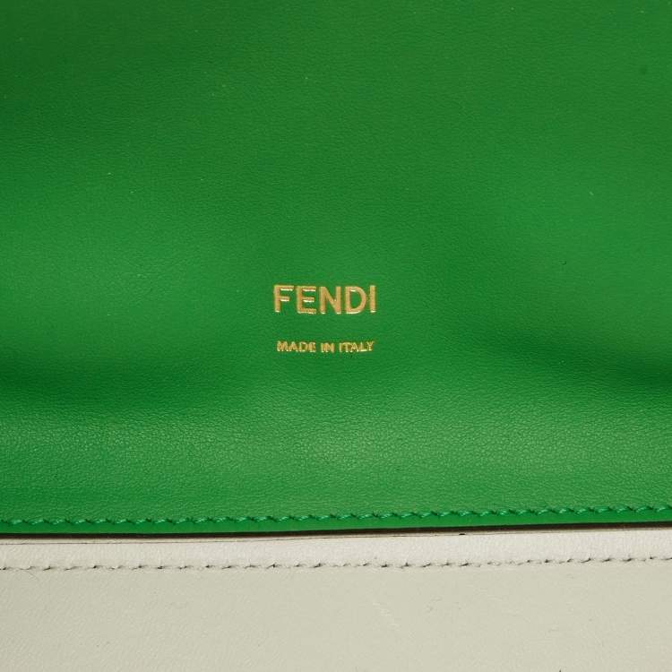 Pre Owned Fendi Brown Leather Large X Lite Peekaboo Top Handle Bag
