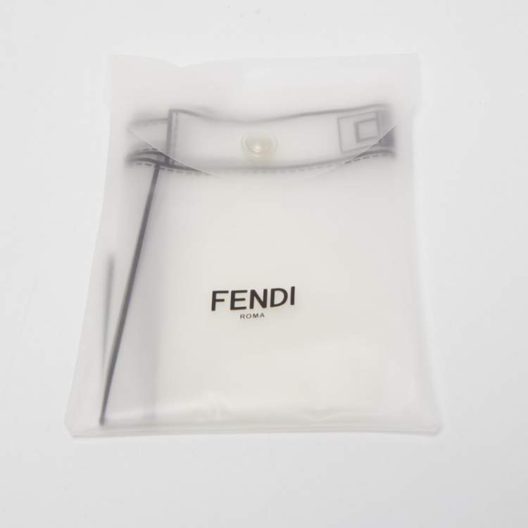 Pre Owned Fendi Navy Blue Leather Mini Peekaboo Top Handle Bag